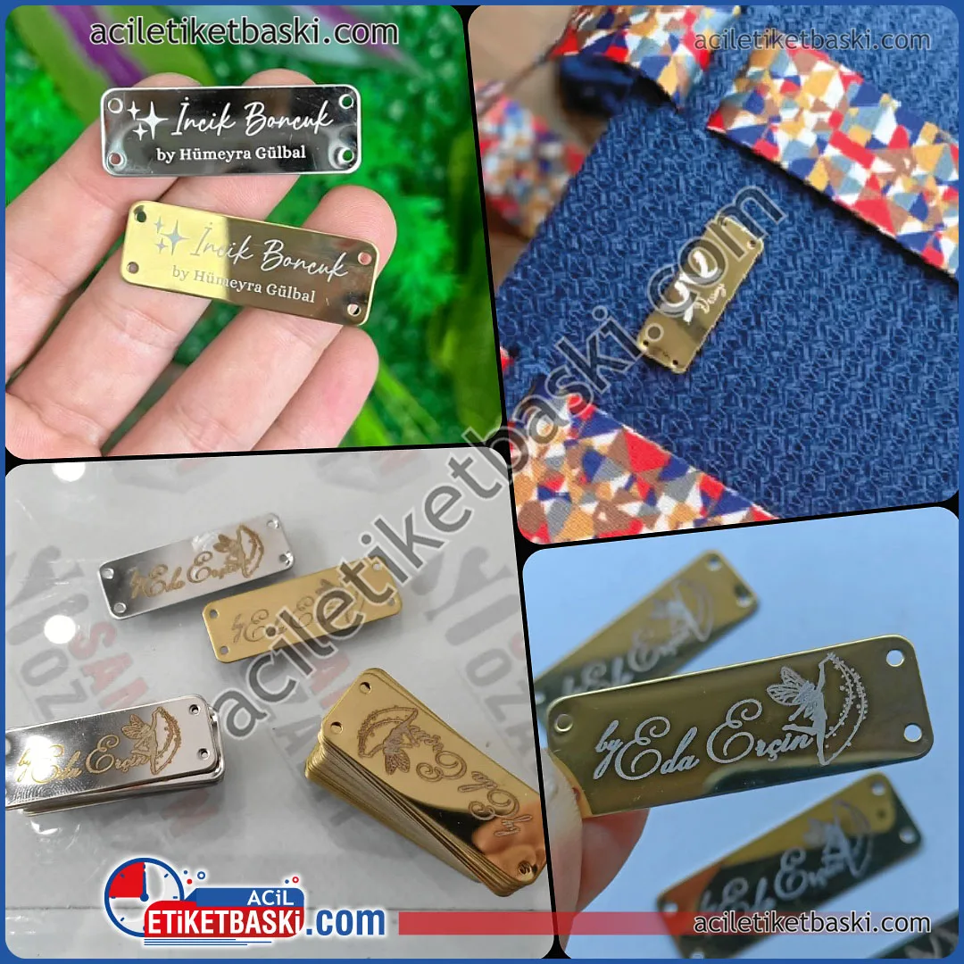 Çelik etiket baskısı, altın ve gümüş renk 4cm 4 köşe dikiş için delik, hobi çanta etiketi baskısı, ebat ve adede göre fiyat alınız Çelik etiket baskısı, altın ve gümüş renk 4cm 4 köşe dikiş için delik, hobi çanta etiketi baskısı, ebat ve adede göre fiyat alınız, çanta etiketi, lazer ile çıkmaz kazınmaz şekilde baskıları yapılır, üretim 1 haftayı bulacaktır, stoklu ürünler aynı gün basılıp gönderilir, az adet ürün yapılır, acil hobi, etiket çanta etiket, el yapımı ürün etiketleri basılıp gönderilir, acil etiket baskı merkezi