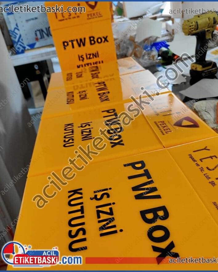 PTW box iş izni kutusu, msds kutusu, iş emri kutusu, pleksi ürün, kapaklı, adede göre fiyat alınız, sarı renk, kırmızı renk, turuncu renk kutular üretilmektedir, işletmeler için emir ve yönetmelik tarzı gerekli evrakların içine konulduğu, korunaklı kutular, adede göre fiyat alınız, acil üretim hızlı teslimat, kaliteli malzeme, tasarım desteği verilir, yurt dışı gönderim yapılır PTW box work permit box, msds box, work order box, plexiglass product, with lid, get a price according to the quantity, yellow, red, orange boxes are produced, protected boxes in which the necessary documents such as orders and regulations for businesses are placed, get a price according to the quantity, urgent production, fast delivery, quality material, design support is provided, shipping is made abroad.