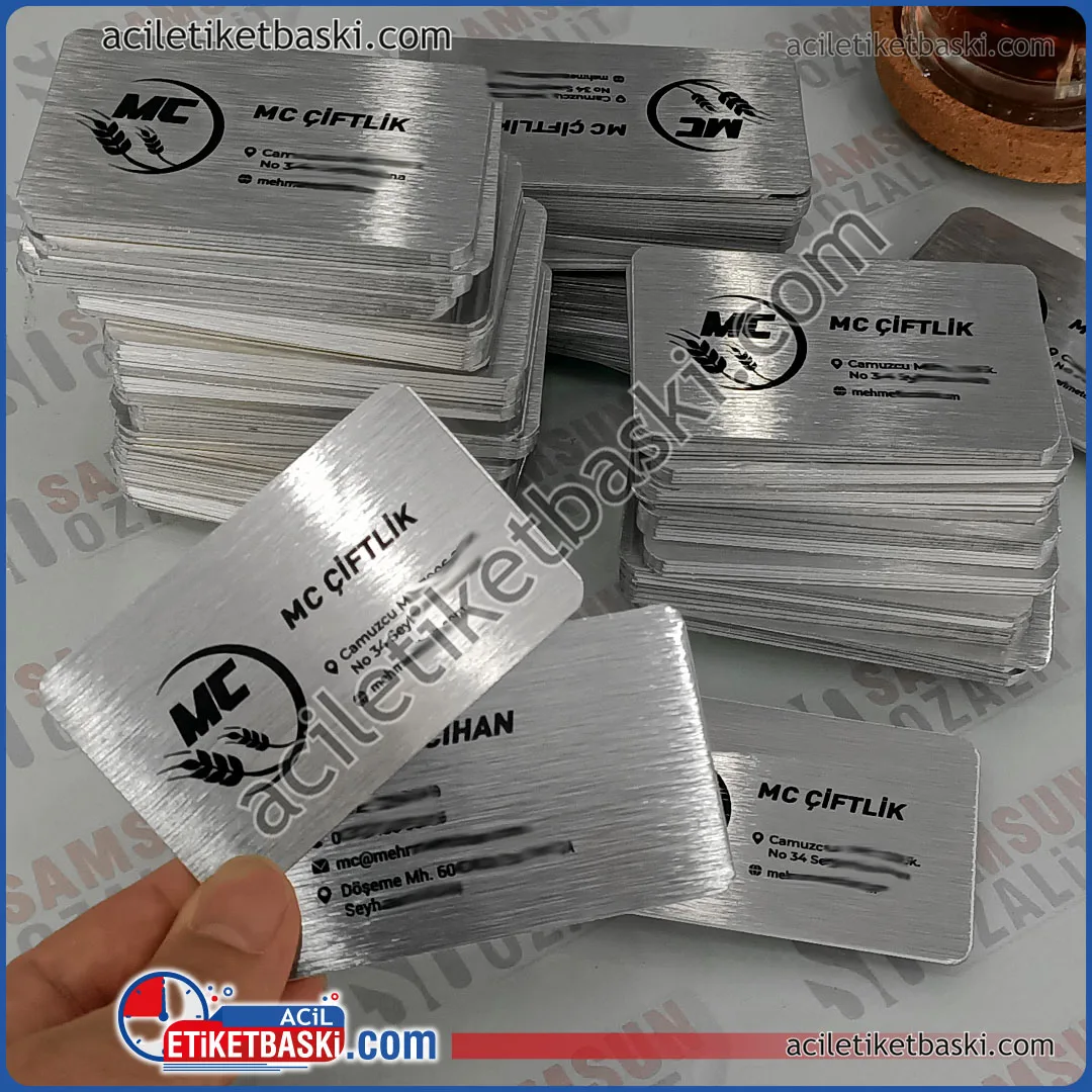 metal kartvizit, kaliteli, 2 yüzey baskılı metal kart, çelik kart baskısı, alüminyum kartvizit baskısı, 1mm kalınlıkta metal kartvizit baskısı, imalat, üretim, şık kaliteli, gösterişli, kartvizit baskısı yapılır, 50 adet ve katları üretim yapılır, aynı gün gönderilir, tasarım desteği verilir, metal kartvizit baskı merkezi, yurt dışına gönderim yapılır metal business card, high quality, 2 surface printed metal card, steel card printing, aluminum business card printing, 1mm thick metal business card printing, manufacturing, production, stylish high quality, flashy, business card printing is done, 50 pieces and multiples are produced, sent on the same day, design support is provided, metal business card printing center, shipping abroad