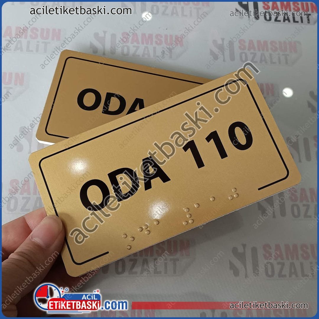 otel odası kapı isimliği, braille alfabe, görme engelli için, oda kapılarının altına, yeni bir tabela yapılması, aynı gün gönderim otel odası kapı isimliği, braille alfabe, görme engelli için, oda kapılarının altına, yeni bir tabela yapılması, aynı gün gönderim