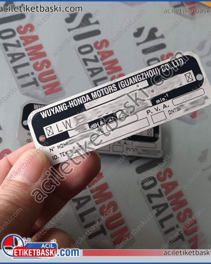 honda motor etiketi wuyang-honda, motosiklet, şasi etiketi, aslına uygun ürün, okunmayan etiketler için, özel üretim imalat, kaliteli metal etiket üretim merkezi, paslanmaz kalıcı ürün