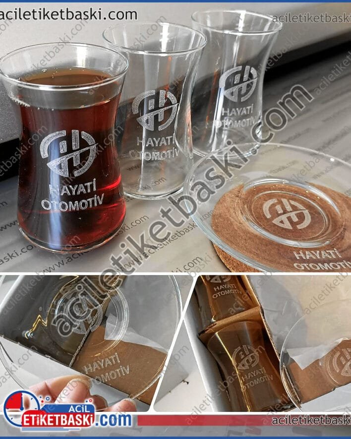 Cam bardak baskı, çay bardağı baskı, lazer ile cama baskı, çıkmaz silinmez, bulaşık makinesinde yıkanır, bardak baskı dahil fiyat, aynı gün gönderim, tasarım desteği