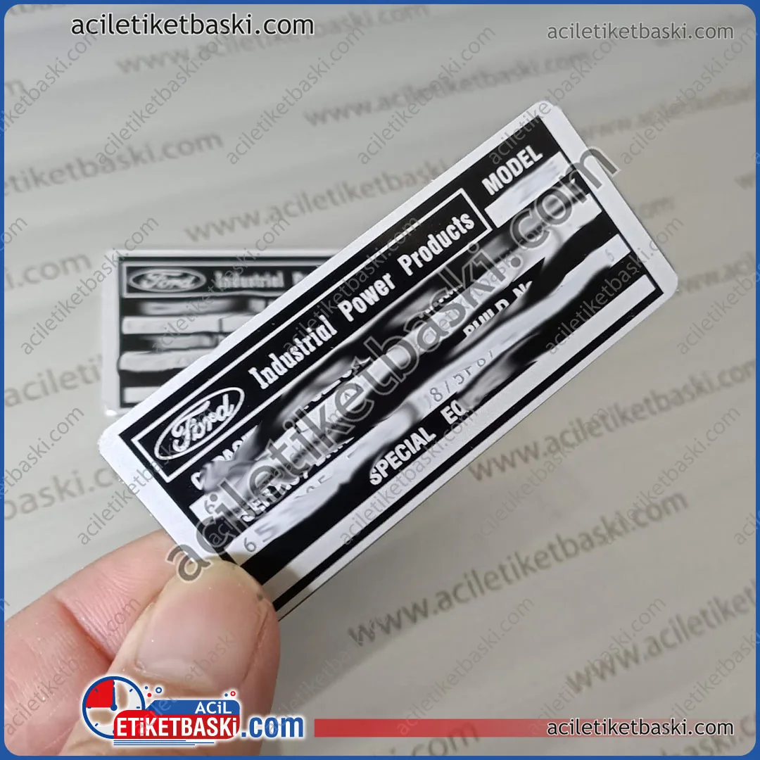 Ford tekne, marin etiketi, ford industrial power product, paslanmaz alüminyum, motor etiketi üretim imalat, aslına uygun, tasarım desteği, acil kargo