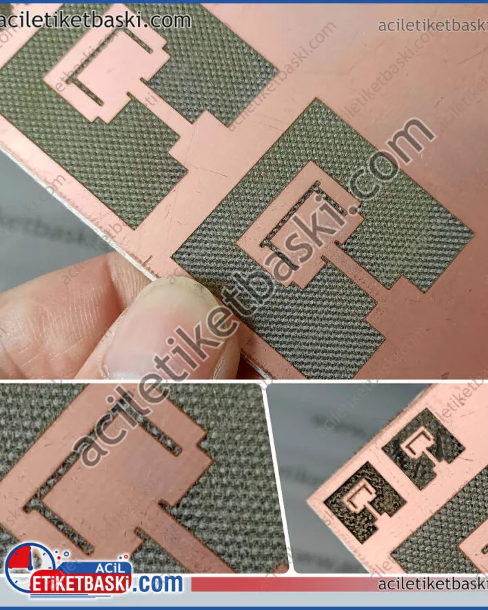 bakır, bakır plaka üzerine, lazer ile işleme, istenilen desen ve devre işlemesi yapılır, ürünü müşteri getirir, bekleyip alabilirsiniz, devre baskısı, acil üretim, imalat, gönderim