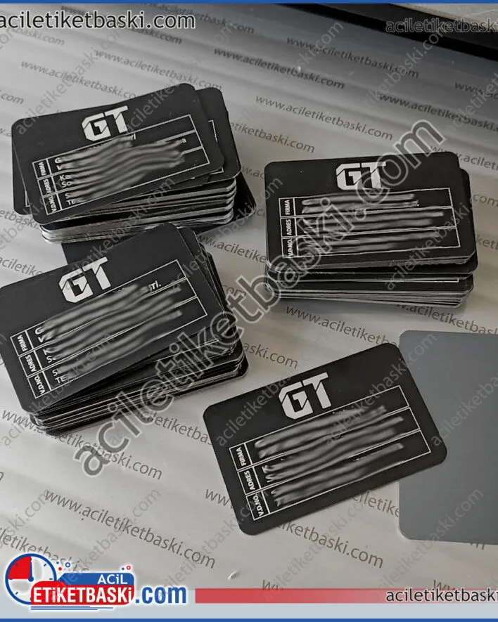 Metal fatura kartı, paslanmaz alüminyum, fatura kartı baskısı, 86x54mm banka ebadında, gerçek siyah alüminyum üzeri lazer baskılı, fatura kartı imalat üretim