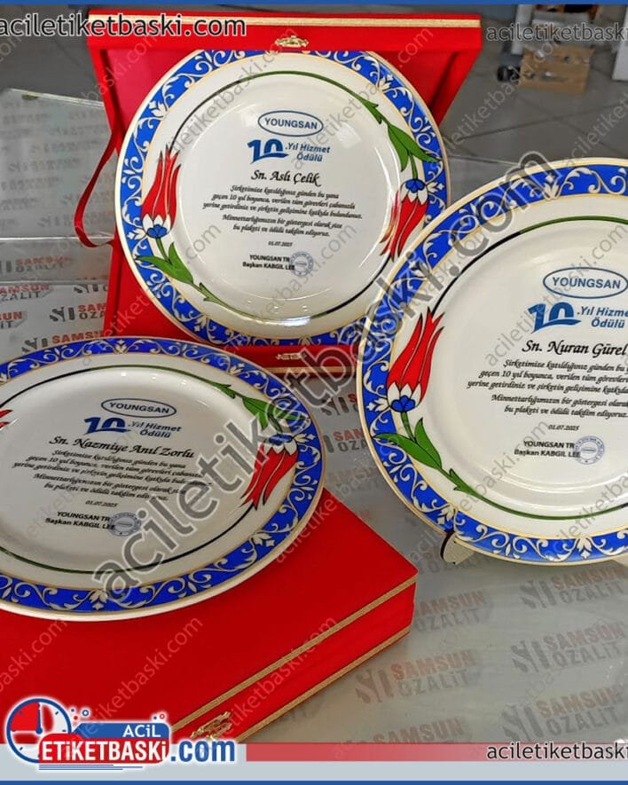 Tabak plaket, türk motifli plaket tabak, ödül plaketi, kutulu ürün, özel tasarım, yurt dışı firmaların tercihi, yurtdışı misafireler için, plaket türk motifleri içeren ödül tabağı