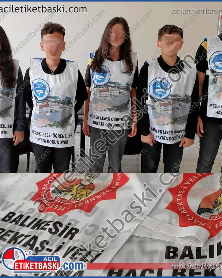 arhavi meslek lisesi için yapılan, etkinlik önlüğü, etkinlik yeleği, komple ön ve arka baskılı, lastikli, adede göre fiyat alınız, miting yeleği, toplantı yeleği baskı imalat üretim ve tasarım