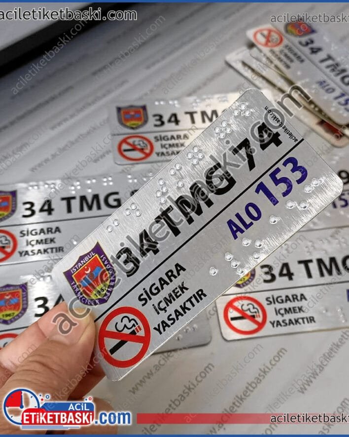 ibb taksi yönetmeliğine uygun, görme engelli, ticari taksi plakası, dolmuş plakası, braille alfabe dolmuş plakası, acil üretim, aynı gün gönderim, dolmuş taksi kabartma plaka baskısı, alo 153 plaka baskı