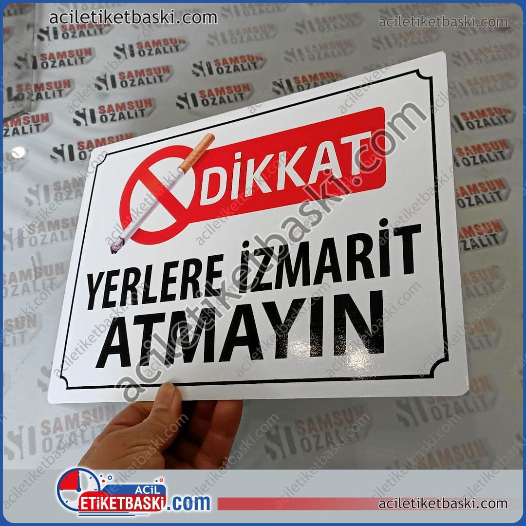uyarı levhası, sigara izmarit, 3mm plastik malzeme, dış mekan dayanıklı, arkası bantlı, üretim imalat, aynı gün gönderim, tasarım, istenilen ebat yapılır uyarı levhası, sigara izmarit, 3mm plastik malzeme, dış mekan dayanıklı, arkası bantlı, üretim imalat, aynı gün gönderim, tasarım, istenilen ebat yapılır