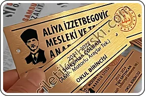 Metal Etiket Altın Renk