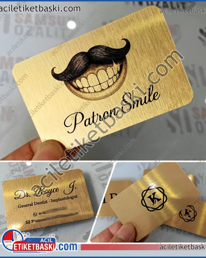 dişci kart, vip kart, metal kart, implant, dental , kartvizit, hızlı üretim, kaliteli metal kartvizit, özel müşteriler için, ağızları açık bırakacak, sizi gülümsetecek kartvizit üretim, imalat, tasarım, acil kartvizit baskı merkezi