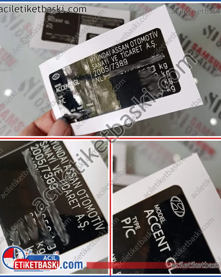 hyundai accent, araç direk etiketi, aslına uygun, silinmiş, boyanmış, okunmayan etiket revizesi, kaliteli, dış mekan dayanıklı, hızlı üretim, aynı gün kargo, tasarım desteği
