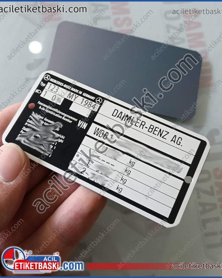 mercedes Benz, motor etiketi, aslına uygun, muayene uygun, kaybolan, revize yapılan, motor etiketi, kolleksiyonerler için kaybolan etiketler yerine aslına uygun üretim, aynı gün gönderim