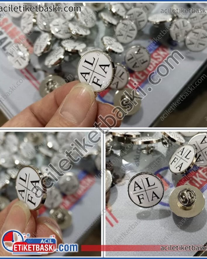 2cm Çap rozet, yuvarlak rozet, üretim, imalat, aynı gün gönderim, tasarım desteği, kaliteli rozet, gerçek metal, krom ve altın renk mevcut, rozet üretim merkezi