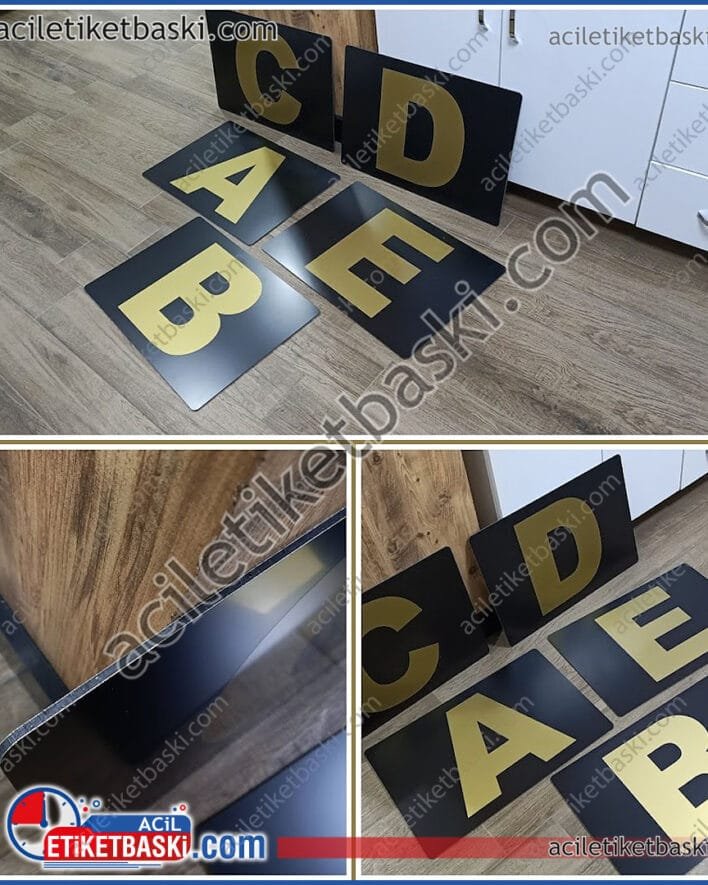 Bina için blok numarası, site, apartman blok girişi, numara ve isim baskılı tabela, dış mekan dayanıklı, kompozit malzeme, 40x60cm ebadında, kalıcı ürün, üzeri altın renk folyo etiket, hızlı üretim, ebat ve adede gör fiyat alınız, tabela, üretim, imalat, baskı merkezi