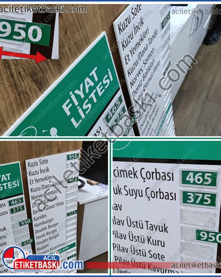 fiyat listesi, duvar için, cam için, fiyat tarifesi, ebat ve adede göre yapılır, içi değişen fiyat listesi, örnek ürün 32x200cm dir, menüdeki tüm ürünlerin fiyatları değişebilir, sürekli fiyat değişikliği için ideal ürün, kaliteli, dış mekan dayanıklı, uzun süreli kullanıma uygun, hızlı üretim, tasarım desteği, acil baskı merkezi