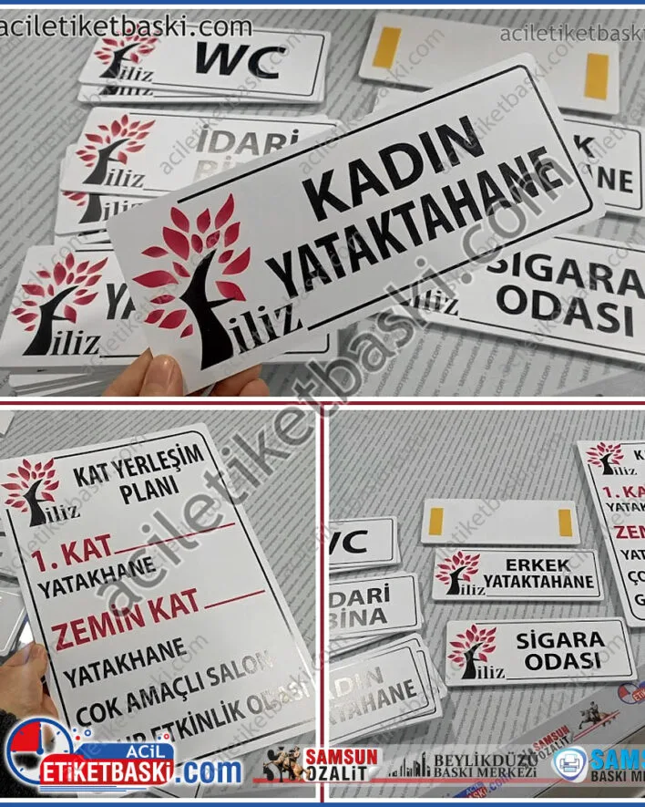 Ucuz Kapı isimliği, ofis içi kapı tabelası, mimari yönlendirme, kapı isimliği, 25x10cm ebadında, 3mm plastik, dış mekan dayanıklı, özel tasarım, huzur evi, bakım evi, kurum tabelası, okul sınıf ve oda tabelaları imalat, aynı gün gönderim, acil oda kapı isimliği baskıları