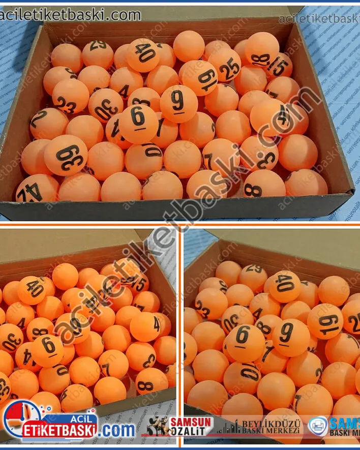 Çekiliş topu, turuncu renk, beyaz renk yapabiliriz, dönen mekanizmaya uygun, istenilen adet üretilir, çıkmaz, silinmez kaliteli baskı, kura topları, acil üretim aynı gün gönderim