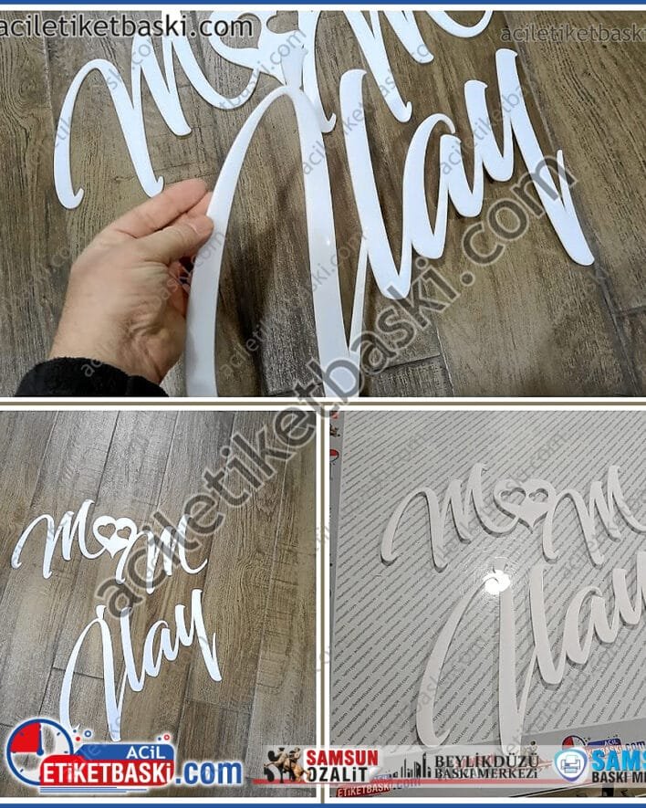 pleksi isim kesimi, bitişik isim, beyaz pleksi, altın pleksi, gümüş pleksi yapabiliriz, organizasyon, davet, toplantı, parti, etkinlik için, logo ve isim kesimi yapılır, tasarım desteği, aynı gün hazırlanma, aynı gün kargo, pleksi kesim, baskı üretim merkezi