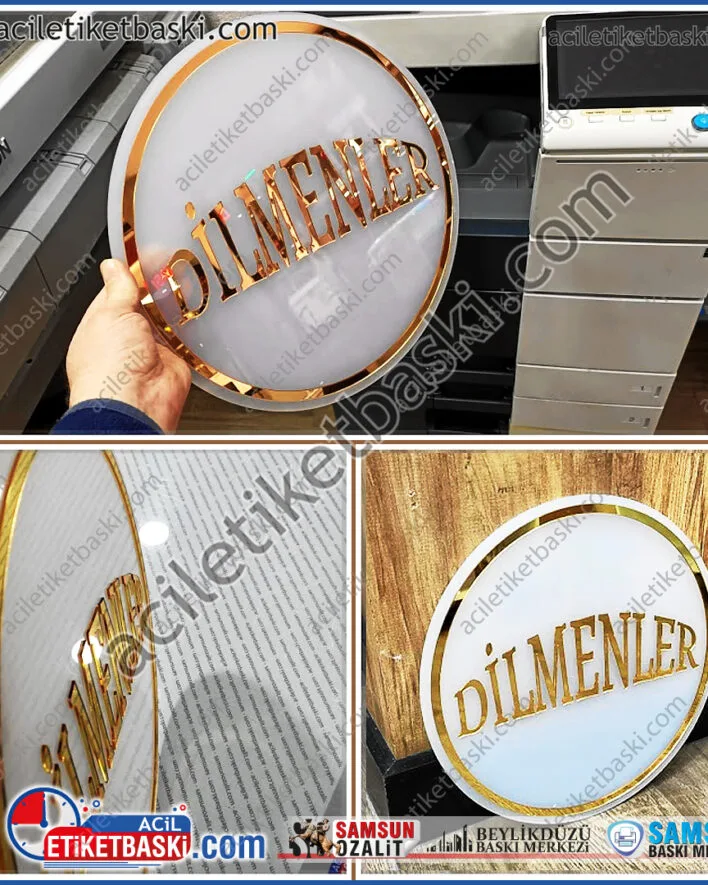 yuvarlak tabela, taban rakı rengi, üzeri yazılar, lazer kesim aynalı pleksi, kaliteli, şık ürün, ebat ve adede göre fiyat alınız, pleksi tabela üretim, imalat, acil baskı merkezi, samsun tabela, lazer merkezi