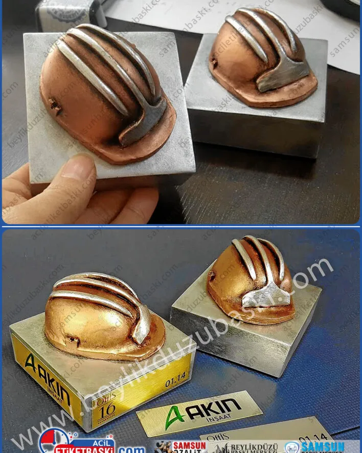 Masa üzeri figür, biblo, hediye ürün, baret temalı, el işçiliği, özel boyama, özel üretim, baret temalı mühendis, mimar, masa üzeri hediye, logo, isim baskılı, adede göre fiyat alınız, kutulu ve kutusuz gönderim, üretim, imalat ve tasarım