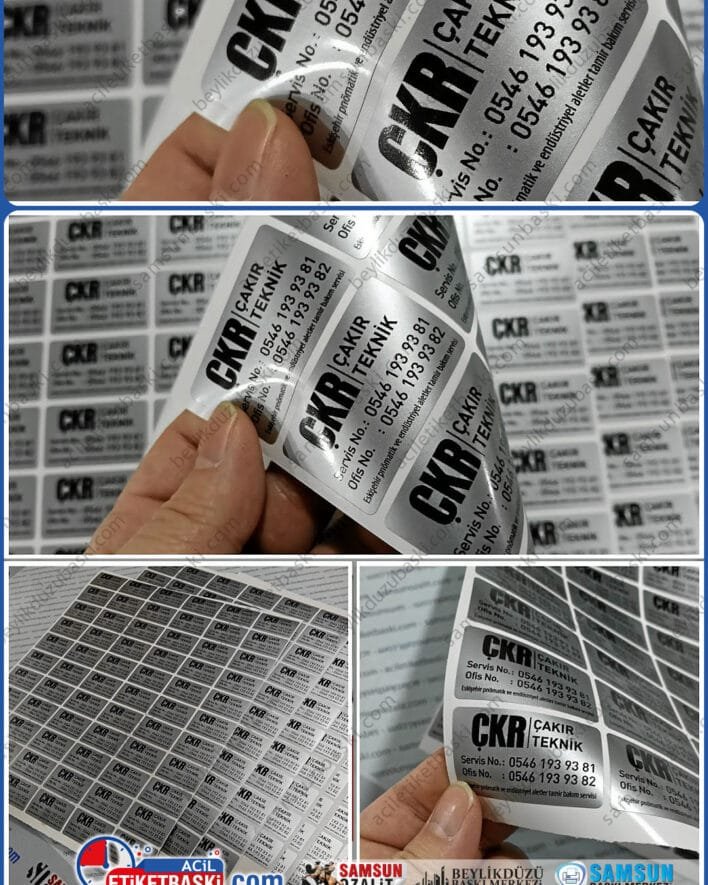 Gümüş etiket, gümüş folyo etiket, alüminyum etiket, dış mekan dayanıklı, folyo etiket üretimi, acil üretim, istenilen ebat ve adet mümkün, suya, ısıya dayanıklı, acil üretim, imalat, baskı merkezi, etiket baskı merkezi
