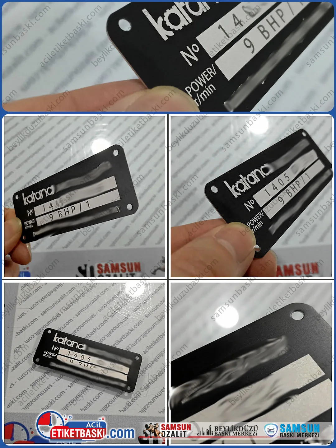 Katana tekne, motor etiketi, silinen, okunmayan, deniz tekne motor etiketinin, aslına uygun, yeniden üretilmesi, yönetmeliğe uygun, bağlama kütüğüne uygun, kaliteli paslanmaz ürün, lazer ile baskı, üretim, imalat, acil etiket baskı merkezi