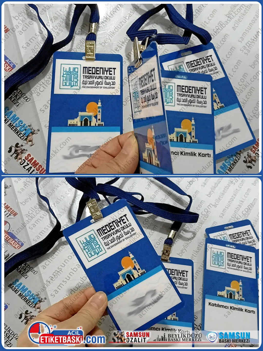 Yaka kartı, PVC yaka kartı, boyun ipli, boyuna takılan, büyük plastik, yaka isimliği, etkinlik, katılım, personel, tanıtım, katılım kartları, boyuna asılan, ipli, pvc kart, hızlı üretim, aynı gün gönderim