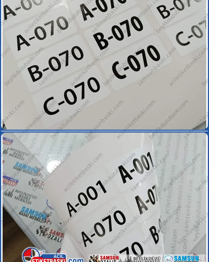 Folyo etiket, samsun etiket baskı, ebat adede göre fiyat çıkar, dış mekan dayanıklı, kaliteli malzeme, baskı, acil etiket baskı merkezi, samsun baskı merkezi