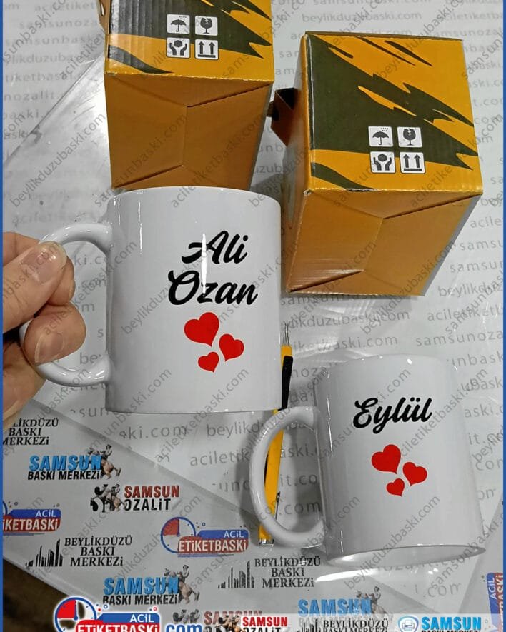 Bardak Kupa, Mug baskısı, samsun porselen, bardak kupa, seramik bardak kupa baskısı, isme özel, resim baskısı, tasarım desteği, az adet üretim yapılabilir, adede göre fiyat alınız, samsun baskı merkezi