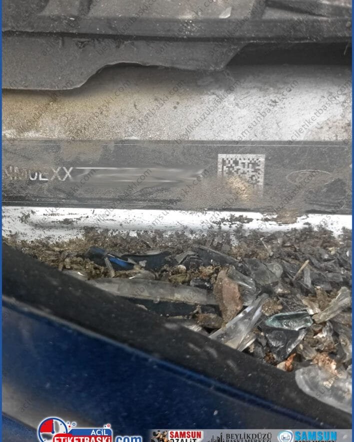 ford ön cam etiketi, ford şasi no baskı, vin numarası etiketi, ford cam altı sticker, kaybolan şasi etiketi üretimi, samsun araç etiketleri, aslına uygun vin baskı, muayene uyumlu cam etiketi