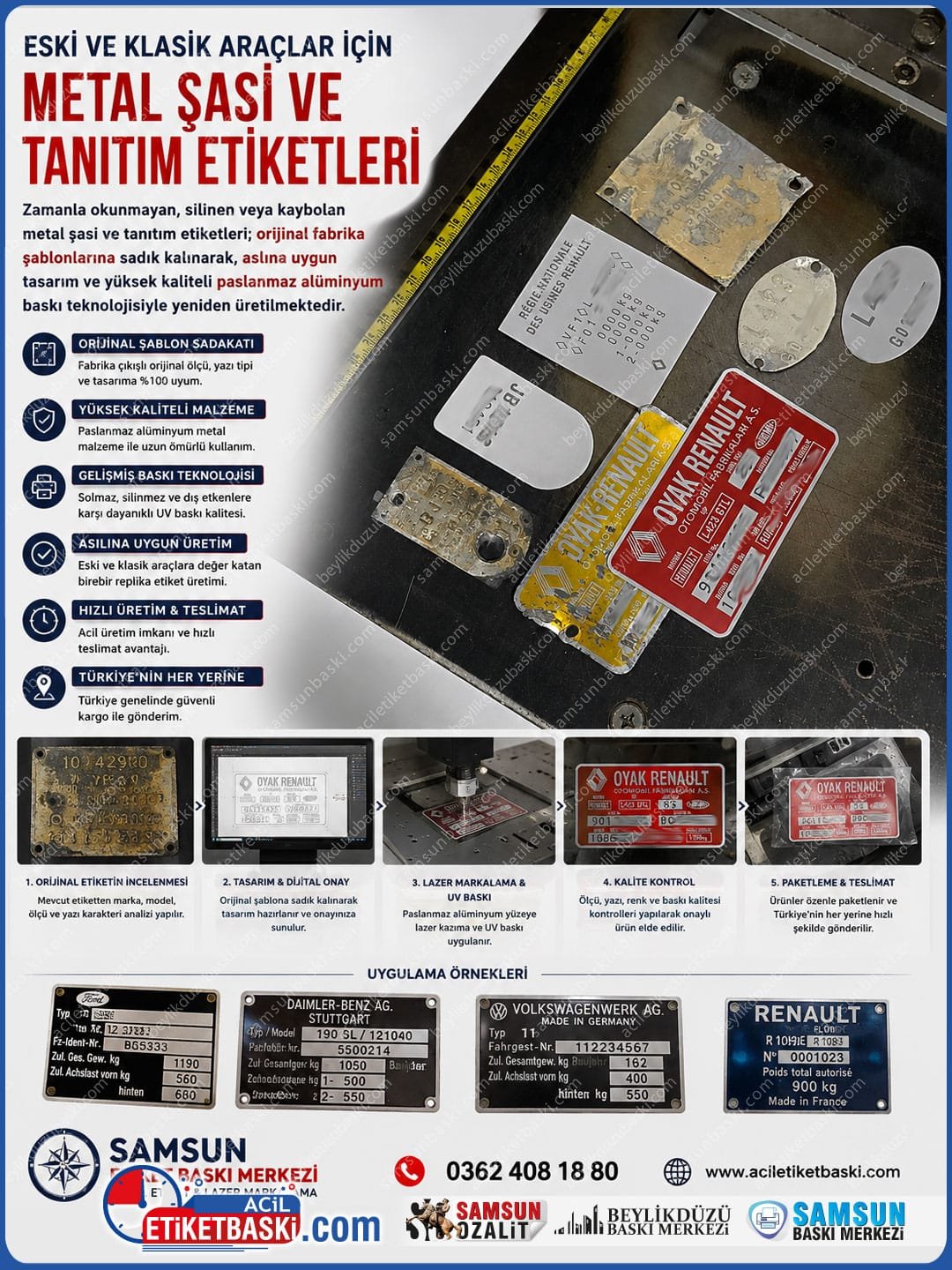 eski-klasik-arac-metal-etiket-yenileme-aslina-uygun-tasarim eski araç metal etiket, şasi etiket yenileme, aslına uygun araç etiketi, okunmayan şasi etiketi, kaybolan motor etiketi, eski araç etiket tasarımı, klasik oto metal etiket, samsun oto etiket imalatı
