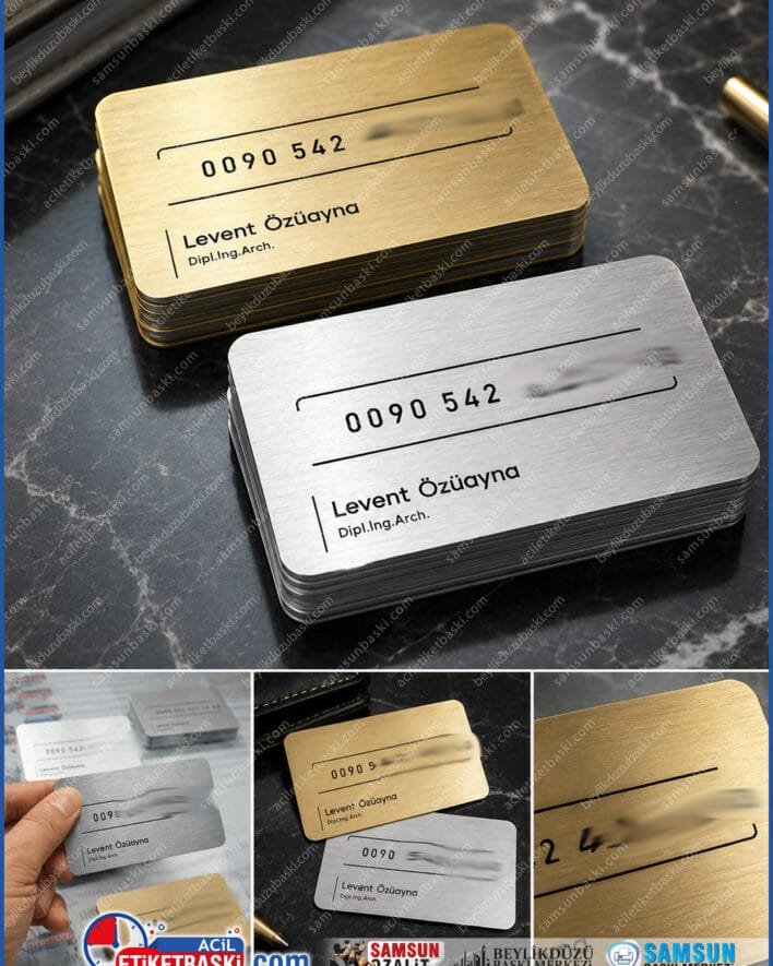 metal kartvizit, aluminyum kartvizit, paslanmaz kartvizit, altin metal kartvizit, gumus metal kartvizit, tek yuzey baskili kartvizit, hizli uretim kartvizit, acil kartvizit, prestijli kartvizit, luks kartvizit