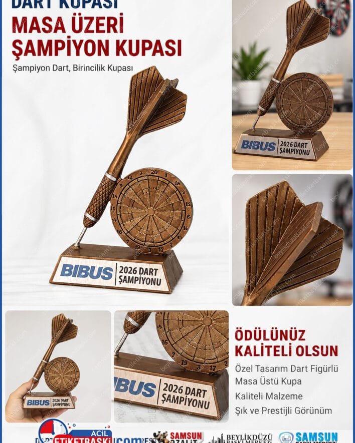 dart kupasi, birincilik odulu, dokum kupa, el boyamasi kupa, polyester kupa, 15 cm kupa, yerli uretim kupa, samsun kupa merkezi, dart odulu, masa uzeri kupa