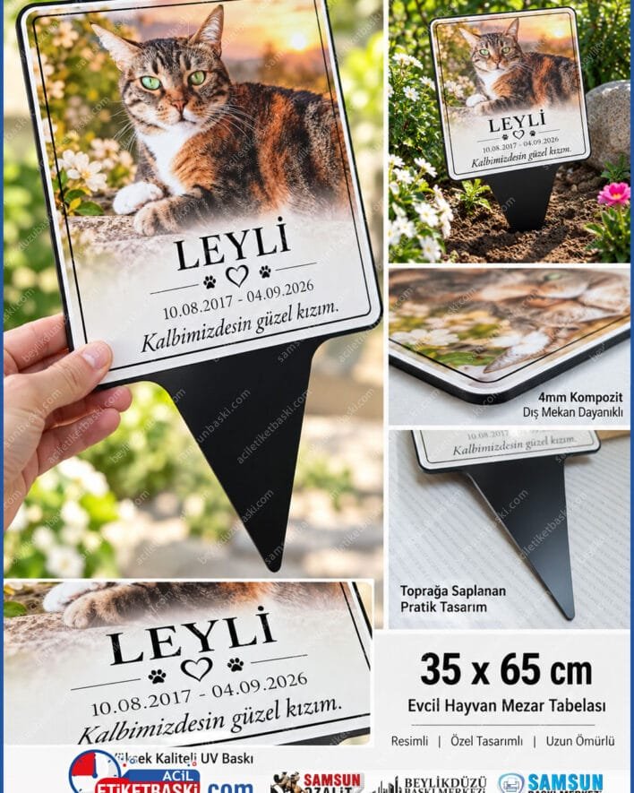 evcil hayvan mezar tabelasi, kedi mezar tabelasi, kopek mezar basligi, resimli mezar tabelasi, topraga saplanan tabela, evcil hayvan anit plakasi, uzun omurlu mezar tabelasi, resimli kopek mezar tas, samsun baski merkezi, ayni gun gonderim tabela