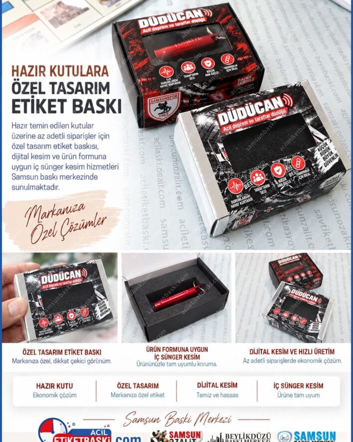 hazir kutu etiketi, kutu etiket baski, kutu kesim etiketi, ic sunger kesim, az adet kutu baski, kisiye ozel ambalaj, hazır kutu temini, samsun kutu etiket, samsun ambalaj baski, samsun baski merkezi