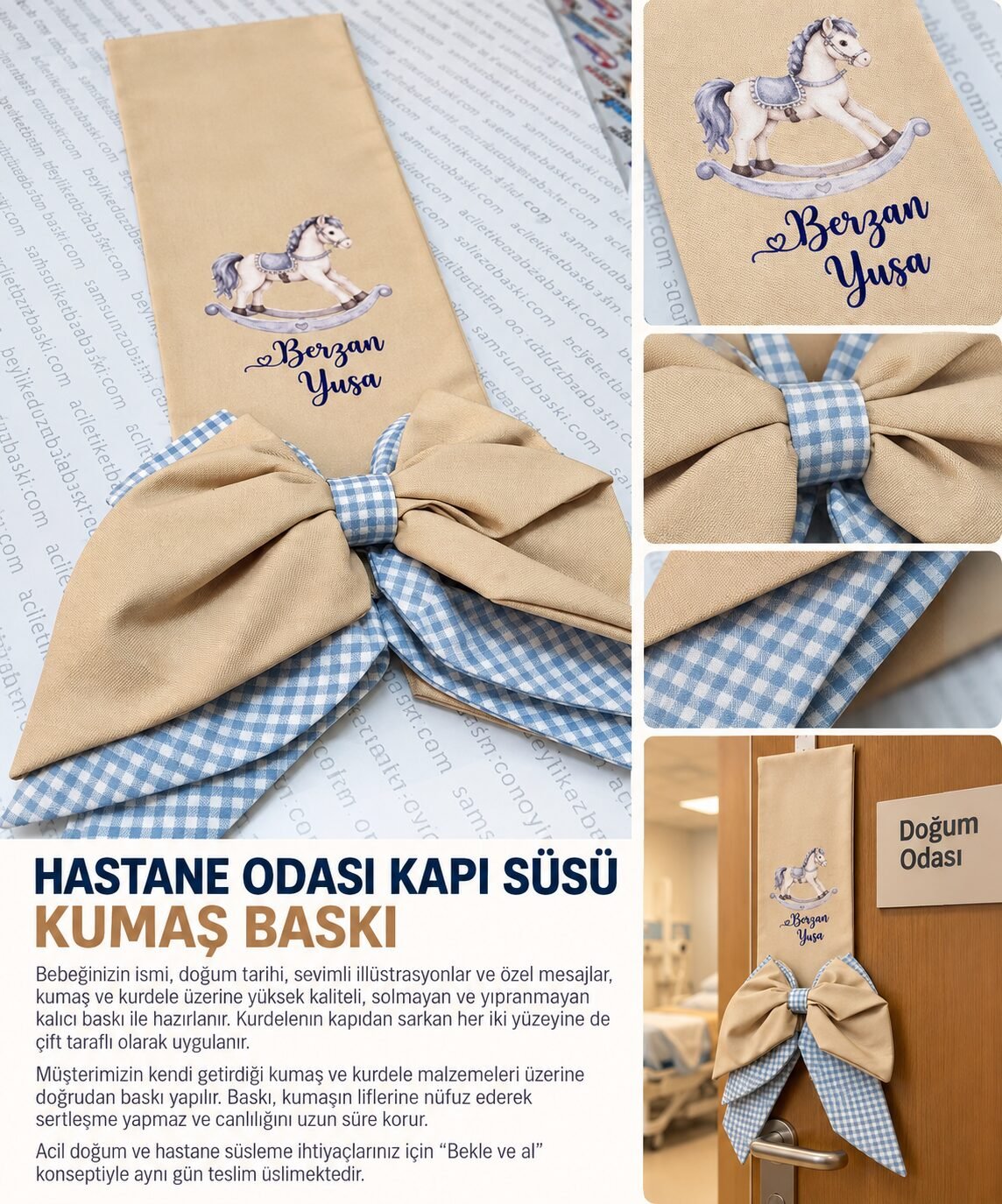 dogum-odasi-kapi-susu-kumas-kurdele-cift-yonlu-kalici-baski dogum kapisi baskisi, hastane kapisi kurdele baski, kumas kapisi susu, cift tarafli kurdele baski, bebek kapisi susu baski, kisiye ozel kurdele baski, bekle al kumas baski, samsun dogum baski, samsun bebek kapisusu, samsun baski merkezi