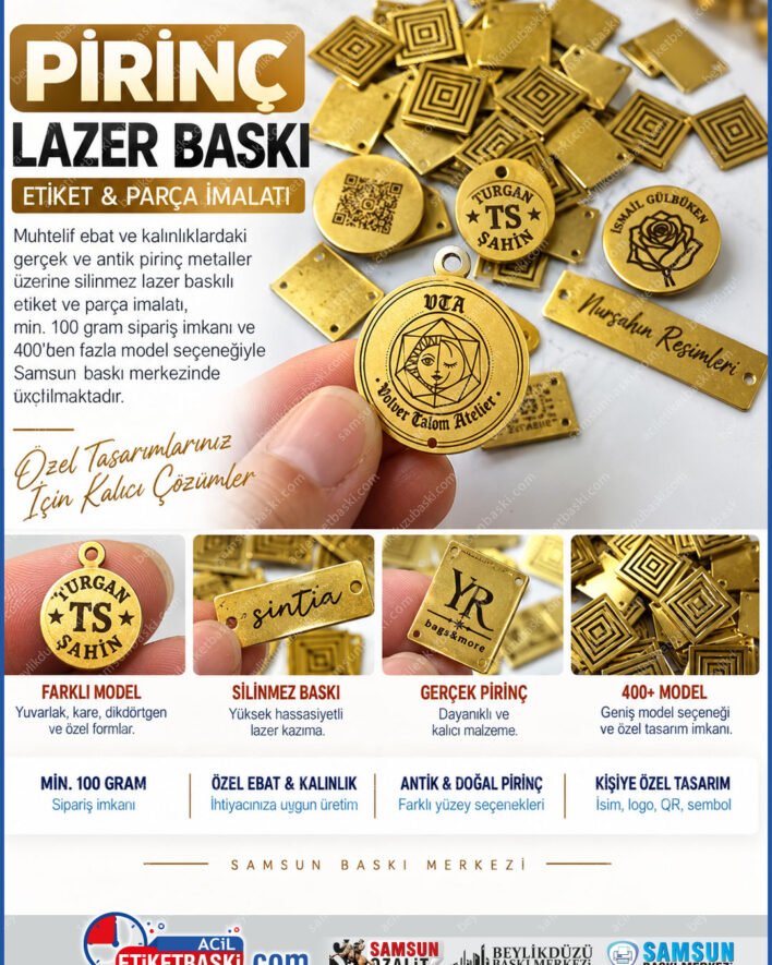 gercek pirinc etiket, pirinc lazer baski, antik pirinc etiket, pirinc metal baski, kisiye ozel pirinc etiket, pirinc etiket imalati, pirinc marka etiketi, pirinc etiket baski merkezi, samsun pirinc baski, samsun baski merkezi